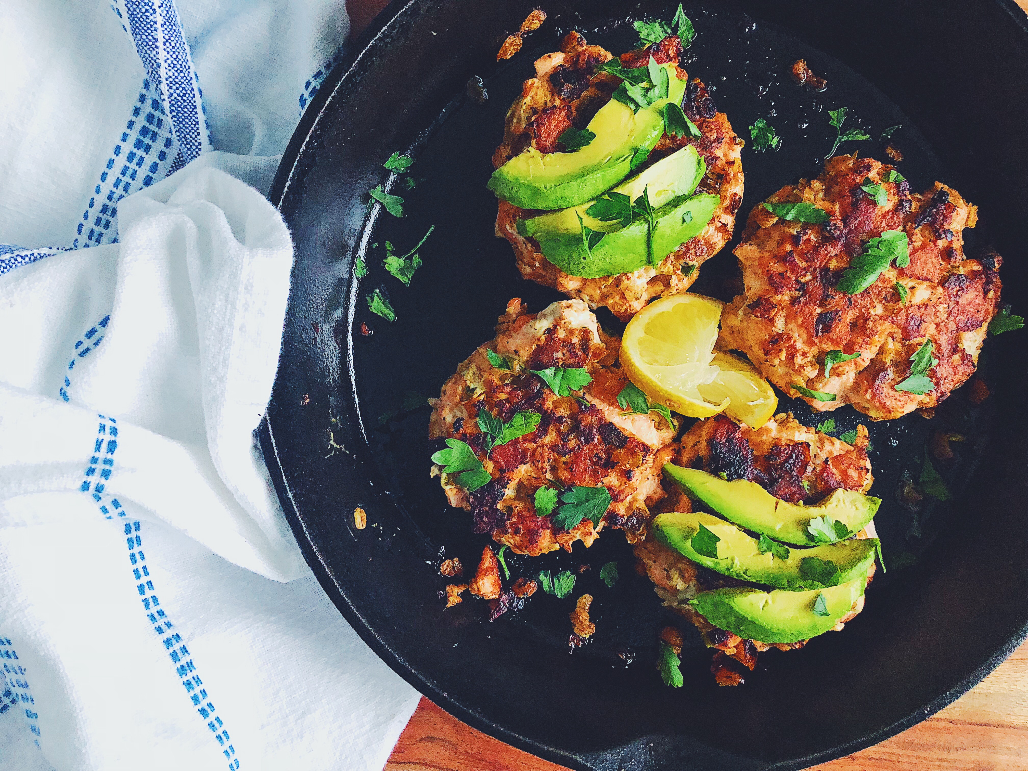 Burgers made using fresh salmon