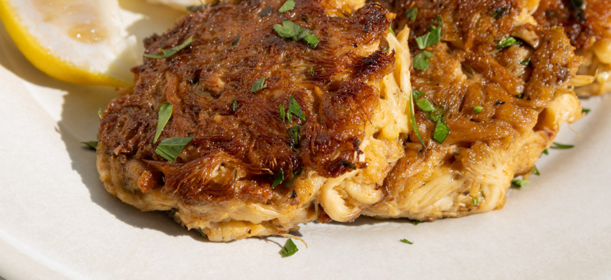 Vegan Crab Cakes made with lion's mane