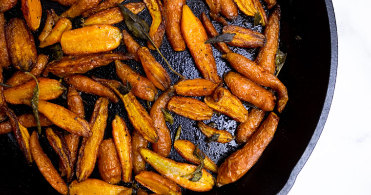Simple Roasted Carrots with Sage