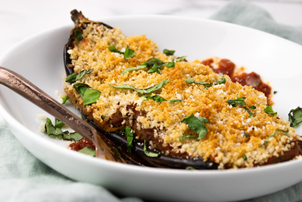 Crispy Sheet Pan Eggplant Parmesan - My Life In An Apron